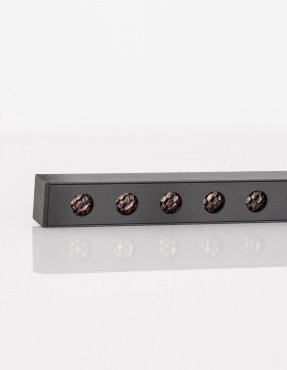 Nova Luce Planet 48V - armatuur voor magnetisch profielsysteem - 100 x 3 cm - 13W dimbare LED incl. - zandzwart