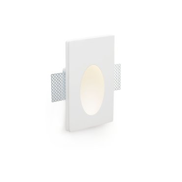 Faro Plas - inbouwspot - 165 x 100 mm, 175 x 110 mm inbouwmaat - 1W LED incl. - mat wit