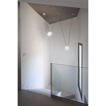 Faro Mine - hanglamp 2L - mat wit - glas