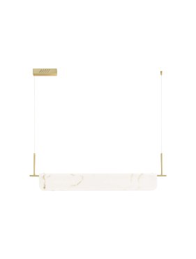 Nova Luce Aider - hanglamp - 100 x 130 x 8 cm - 35W dimbare LED incl. - messing goud