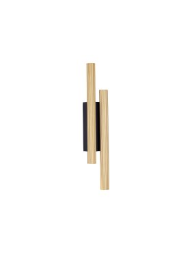 Nova Luce Paron - wandlamp - 5,5 x 38 x 7 cm - 15W LED incl. - zandzwart en goud
