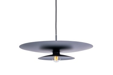 Artdelight Linares - hanglamp - Ø 50 x 16,5 cm - zwart