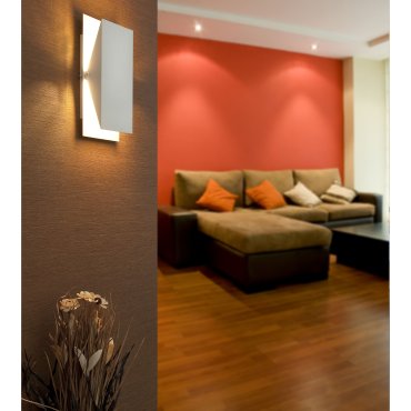 Faro Homs - wandverlichting - 18 x 9 x 36 cm - mat wit