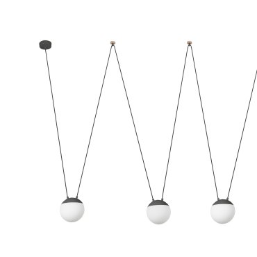 Faro Mine - hanglamp 4L - donkergrijs - kunststof