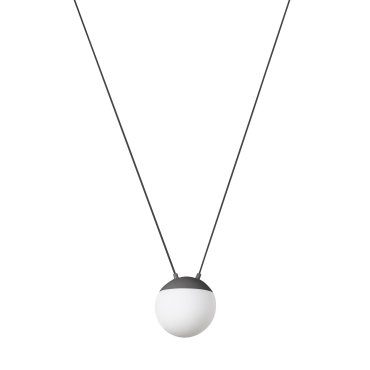 Faro Mine - hanglamp 1L - donkergrijs - kunststof
