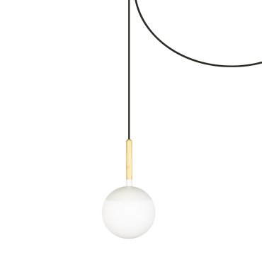 Faro Mine - hanglamp - Ø 18,5 x 35 cm - mat wit - kunststof