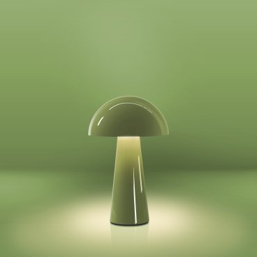 Century Italia Coco - draadloze buiten tafellamp met laadstation - Ø 16 x 25,5 cm - 1,5W dimbare LED incl. - IP44 - groen