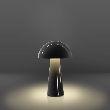 Century Italia Coco - draadloze buiten tafellamp met laadstation - Ø 16 x 25,5 cm - 1,5W dimbare LED incl. - IP44 - zwart