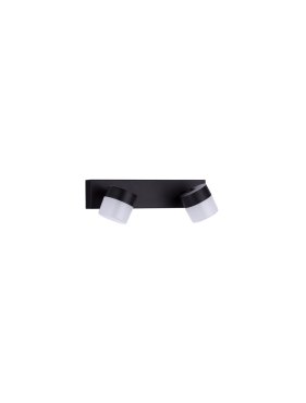 Nova Luce Teko - wandlamp - 25 x 6 x 11 cm - 11W LED incl. - IP44 - zandzwart