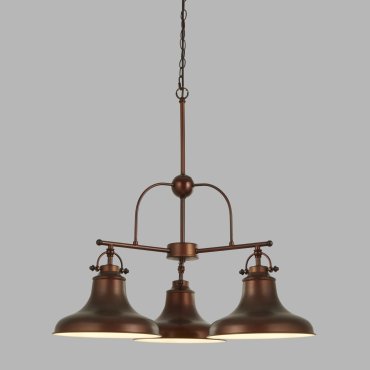Searchlight Dallas - hanglamp - Ø 63 x 150 cm - antiek brons
