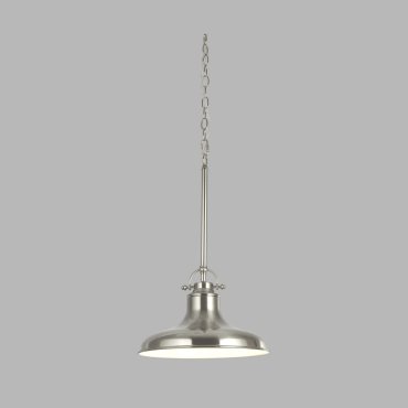 Searchlight Dallas - hanglamp - Ø 30 x 150 cm - satijn zilver