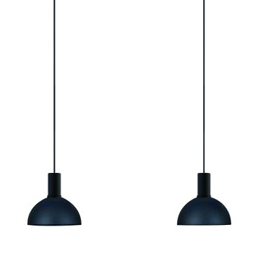 ONE Light E27 Round 2L - hanglamp - Ø 20 x 219,5 cm - zwart