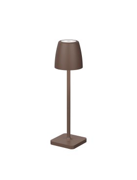 Nova Luce Colt - tafellamp met usb-poort - Ø 8 x 30 cm - 2W dimbare LED incl. - IP54 - corten