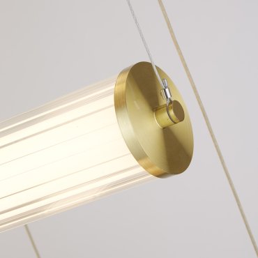 Searchlight Clamp - hanglamp - Ø 50 x 184 cm - 75W dimbare LED incl. - goud en transparant