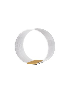 Nova Luce Valentin - tafellamp met snoerschakelaar - Ø 28 x 27,6 cm - 14W dimbare LED incl. - messing goud