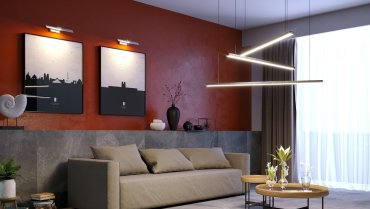 Maxlight Trio - hanglamp - 100 x 150 cm - 3 x 12W LED incl. - zwart