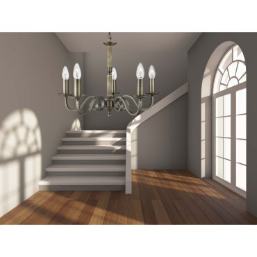 Searchlight Richmond - luster - Ø 52 x 94 cm - antiek messing