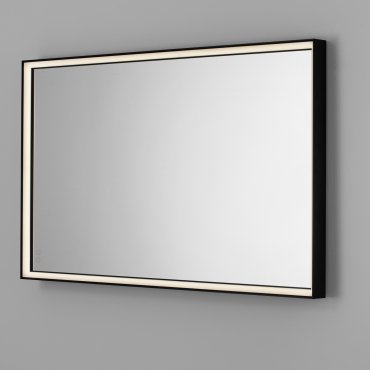 Nova Luce Ambor - spiegel met verlichting - 70 x 120 x 5,5 cm - 48W LED incl. - IP44 - geanodiseerd zwart