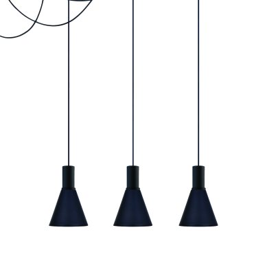 ONE Light E27 Round - hanglamp - Ø 15,3 x 22,8 cm - zwart
