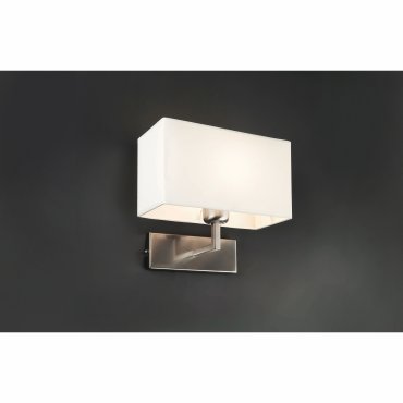 Faro Roda - wandverlichting - 28 x 18 x 27 cm - nikkel en wit