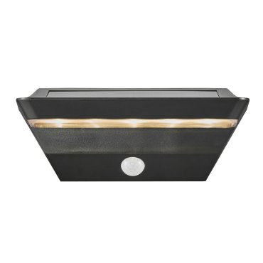 Nordlux Agena Solar - buiten wandverlichting op zonne-energie- 22 x 9 x 12,7 cm - 5W LED incl. - IP44 - zwart