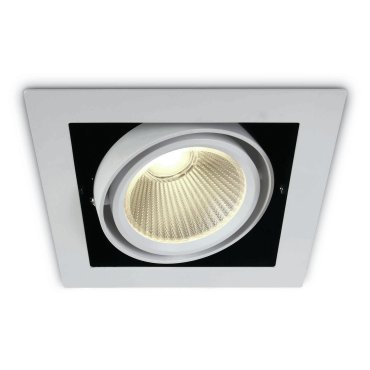 ONE Light COB Box Type Shop - inbouwspot - 185 x 185 mm, 160 x 160 mm inbouwmaat - 30W LED incl. - wit - witte lichtkleur