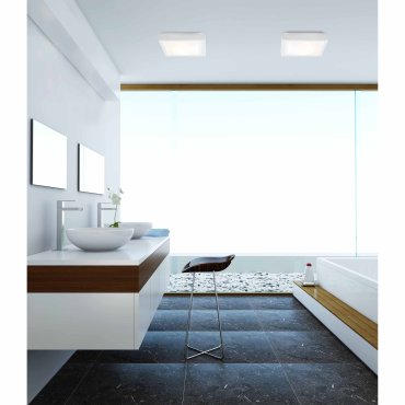 Faro Tola - plafondverlichting - 32 x 32 x 9 cm - IP44 - mat wit