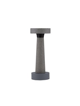 Nova Luce Cram - tuinpaal - Ø 11,5 x 30 cm - 5W LED incl. - IP65 - grijs