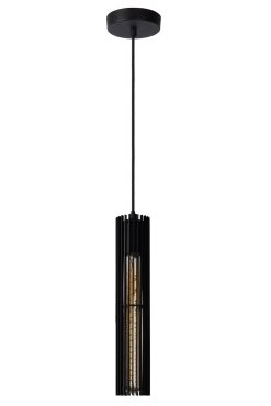 Lucide Lionel - hanglamp - 6,5 x 11 x 180 cm - zwart