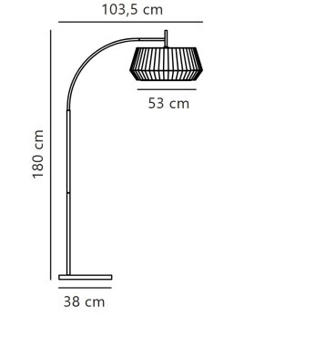 Nordlux Dicte - vloerlamp - Ø 53 x 180 cm - wit