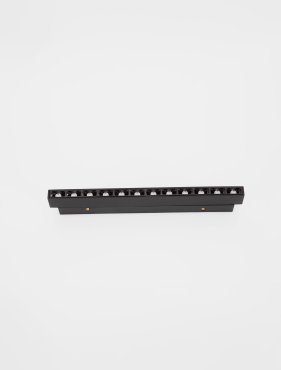 Nova Luce Ultra Slim - rail armatuur - 19,5 x 3,4 cm - 12W LED incl. - warm witte lichtkleur - zwart