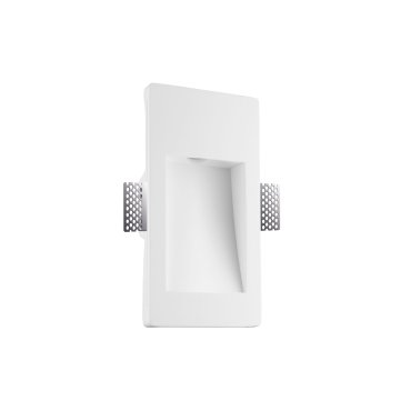 Nova Luce Eurona - inbouw wandverlichting - 16,5 x 8 cm - wit gips