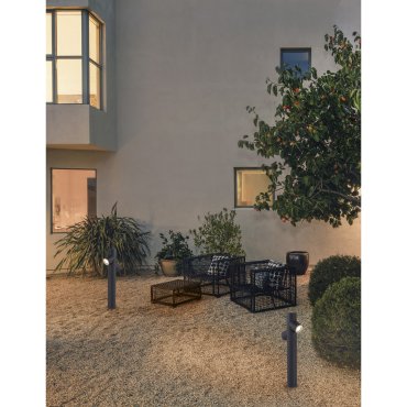 Nova Luce Ramo - tuinpaal - 21 x 8 x 60 cm - IP65 - donkergrijs