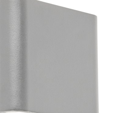 Searchlight Hilperton - buiten wandverlichting - 11,5 x 9 cm - 6W LED incl. - IP44 - grijs