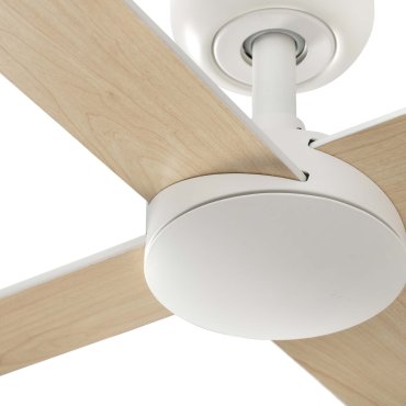 Faro Rudder L 4 Tuya Smart - plafondventilator - Ø 132 cm - mat wit en essen