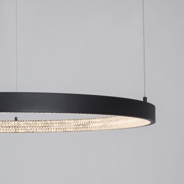 Nova Luce Preston - hanglamp - Ø 80 x 120 cm - 50W dimbare LED incl. - zand zwart