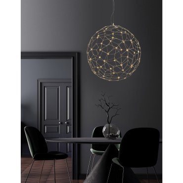 Nova Luce Sole - hanglamp - Ø 80 x 330 cm - 21,6W LED incl. - goud