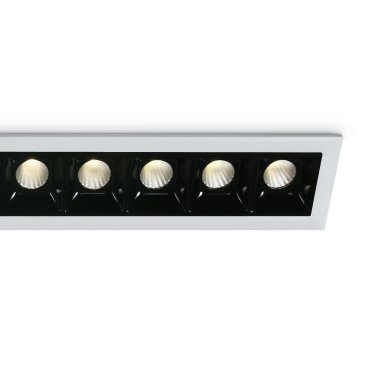 ONE Light Shop Square Boxes - inbouwspot - 281 x 45 mm, 272 x 36 mm inbouwmaat - 10 x 2W dimbare LED incl. - wit