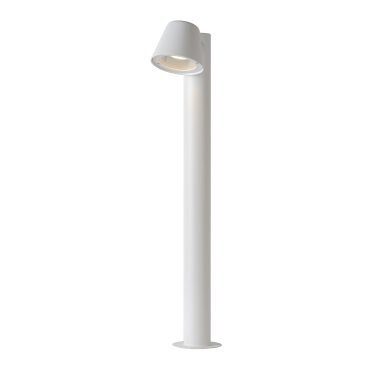 Lucide Dingo - tuinpaal - 20,5 x 70 x 11 cm - 5W dimbare LED incl. - IP44 - wit