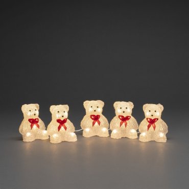 Konstsmide kerstverlichting - beren - 10 x 8 x 12 cm - IP44 - transparant