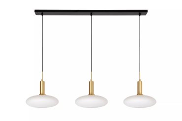 Lucide Singala 3L - hanglamp - 126 x 30 x 169 cm - opaal en goud