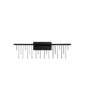 Nova Luce Stellar - wandlamp - 67 x 20 x 10 cm - 11W dimbare LED incl. - zwart chroom