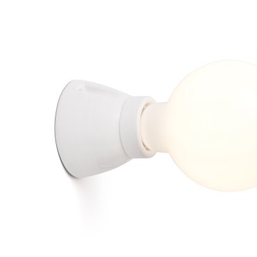Faro Kera - plafond/wandverlichting - Ø 7,4 x 6,2 cm - glanzend wit