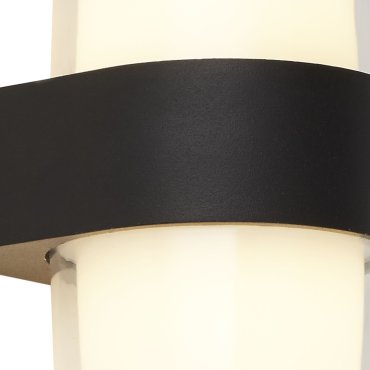 Searchlight Dundee - buiten wandverlichting - 9,5 x 13,3 cm - 6W LED incl. - IP44 - zwart en wit
