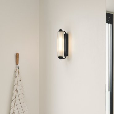 Nordlux Nimal - wandlamp - 7,8 x 12,5 x 35 cm - IP44 - zwart