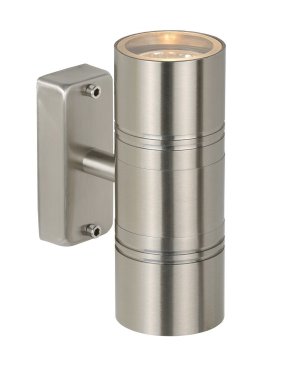 Lucide Arne 2 - wandverlichting - 6,3 x 12 x 17 cm - 2 x 5W LED incl. - IP44 - satijn chroom