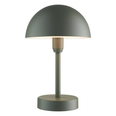 Nordlux Ellen To-Go - draadloze buiten tafellamp met laadstation - Ø 16 x 25 cm - 3 stappen dimbaar - 2,8W LED incl. - IP44 - olijfgroen