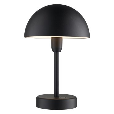 Nordlux Ellen To-Go - draadloze buiten tafellamp met laadstation - Ø 16 x 25 cm - 3 stappen dimbaar - 2,8W LED incl. - IP44 - zwart
