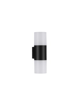 Nova Luce Paul - buiten wandverlichting - 8,5 x 28 cm - 10W LED incl. - IP65 - zandzwart