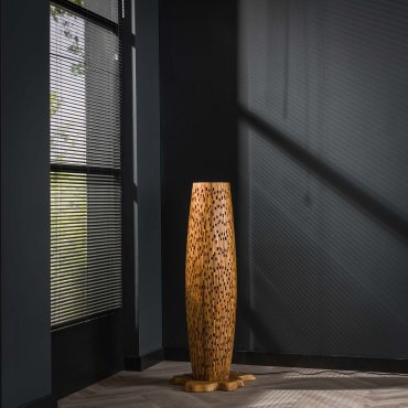 Vico S Bars - vloerlamp - Ø 40 x 104 cm - lichtbruin